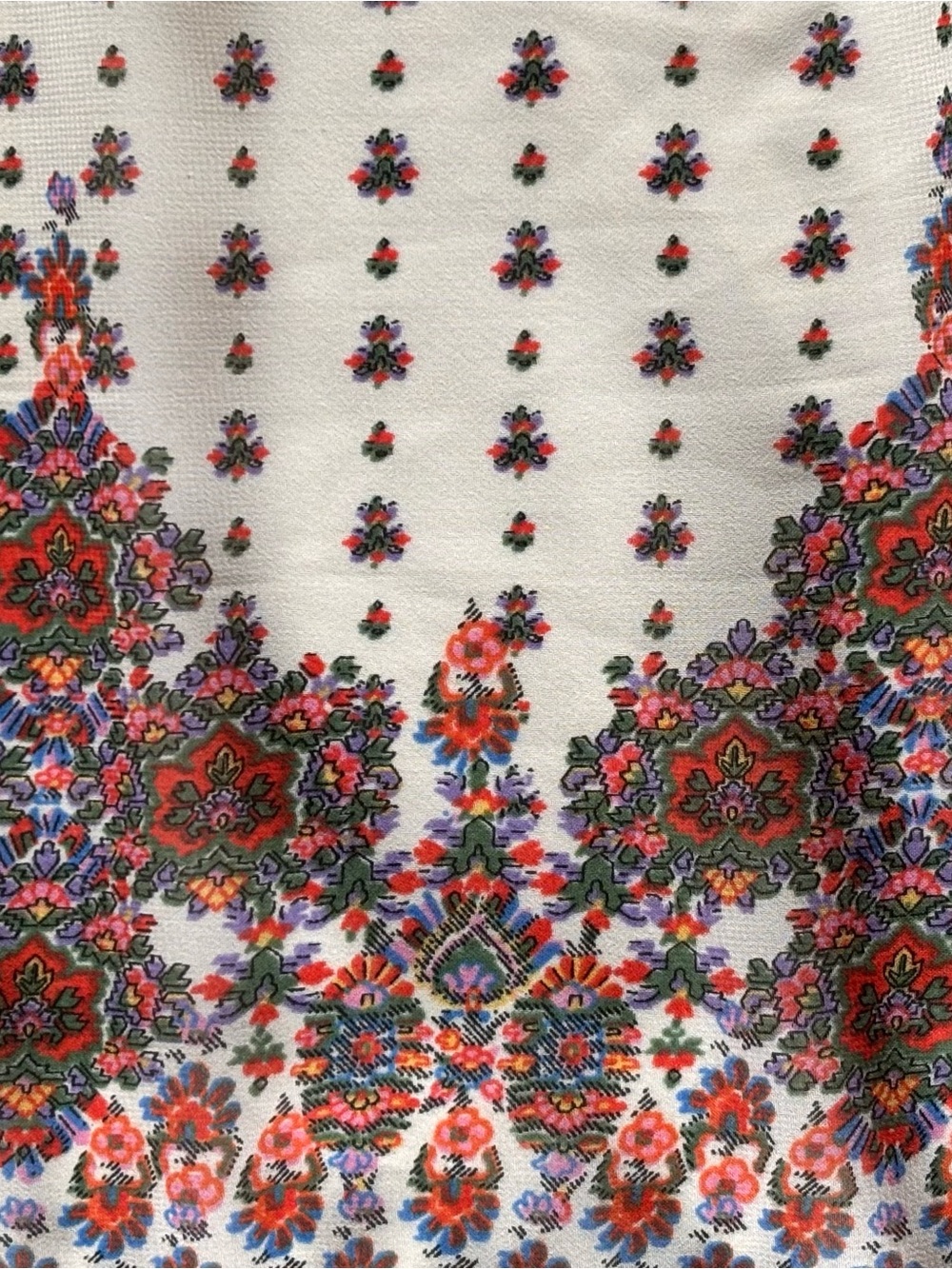 ESHAKTI Cap Sleeves Boho Floral Paisley Smocked Waist Tiered Skirted Maxi Dress - Picture 6 of 14